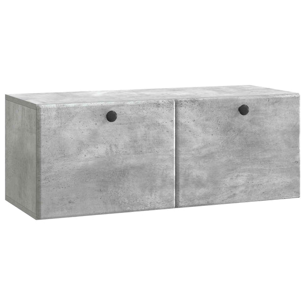 Seinälle asennettava TV-kaappi 78,5 x 31 x 30 cm Betoninharmaa