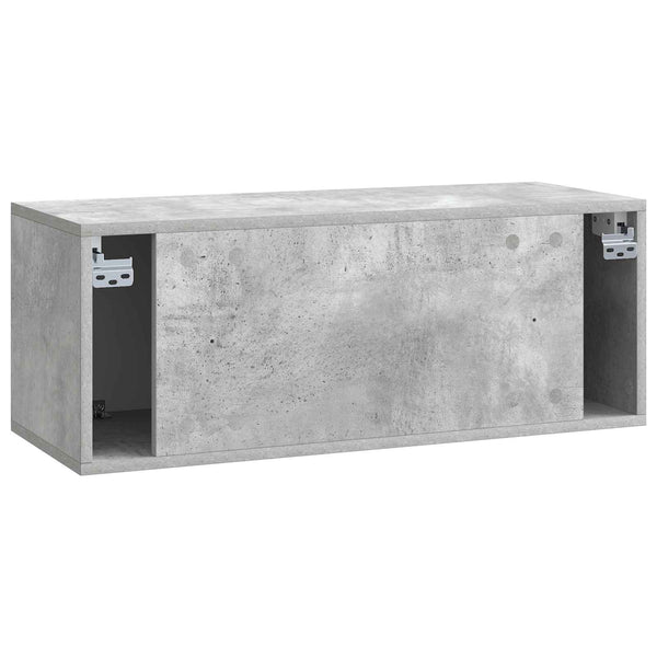 Seinälle asennettava TV-kaappi 78,5 x 31 x 30 cm Betoninharmaa