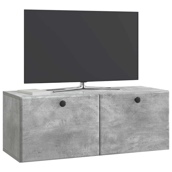 Seinälle asennettava TV-kaappi 78,5 x 31 x 30 cm Betoninharmaa