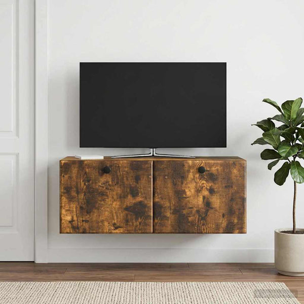 Seinälle asennettava TV-kaappi 78,5 x 31 x 30 cm Savutammi