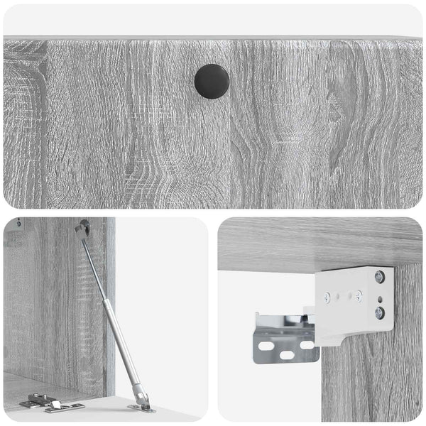 Seinälle asennettava TV-kaappi 78,5 x 31 x 30 cm Harmaa Sonoma