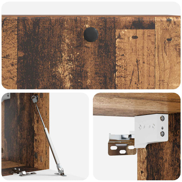 Seinälle asennettava TV-kaappi 78,5 x 31 x 30 cm Vanha puu