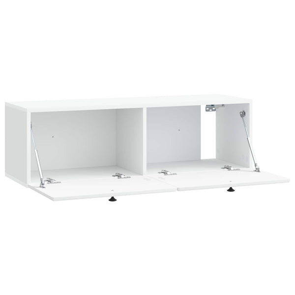 Seinälle asennettava TV-kaappi 98 x 31 x 30 cm valkoinen
