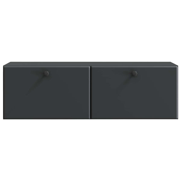 Seinälle asennettava TV-kaappi 98 x 31 x 30 cm Musta