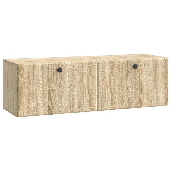 Seinälle asennettava TV-kaappi 98 x 31 x 30 cm Sonoma-tammi