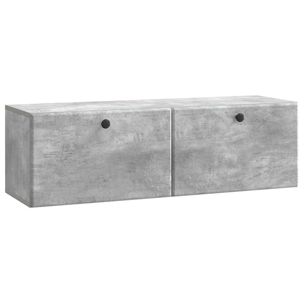 Seinälle asennettava TV-kaappi 98 x 31 x 30 cm Betoninharmaa