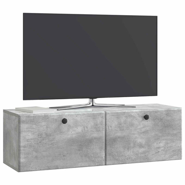 Seinälle asennettava TV-kaappi 98 x 31 x 30 cm Betoninharmaa