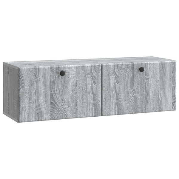 Seinälle asennettava TV-kaappi 98 x 31 x 30 cm Harmaa Sonoma
