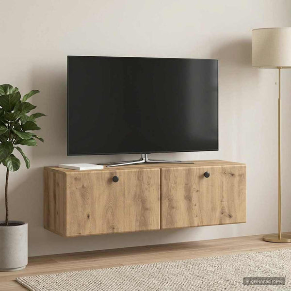 Seinälle asennettava TV-kaappi 98 x 31 x 30 cm Artisaanitammi
