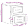 Seinälle Kiinnitettävä Yöpöytä 2 kpl Savutammi