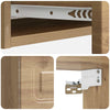 Seinälle Asennettava Sivupöytä 87,5 x 34,5 x 17 cm Tekninen puu