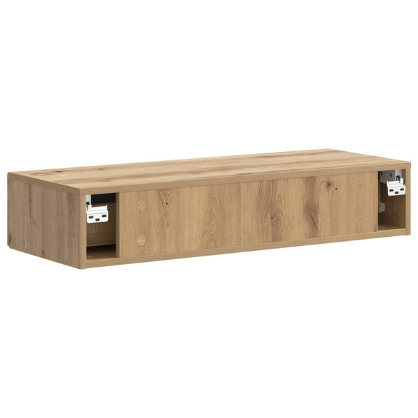 Seinälle Asennettava Sivupöytä 87,5 x 34,5 x 17 cm Tekninen puu