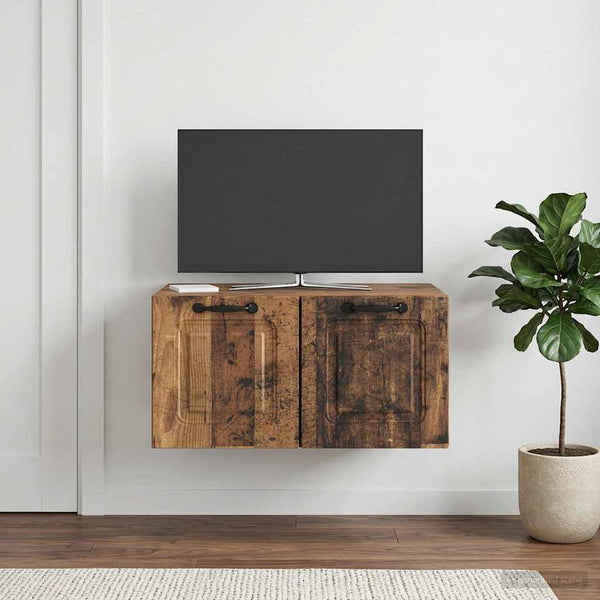 Seinälle asennettava TV-kaappi Vanha puu 59,5 x 41 x 30 cm