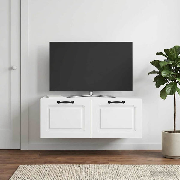 Seinälle asennettava TV-kaappi valkoinen 78,5 x 41 x 30 cm