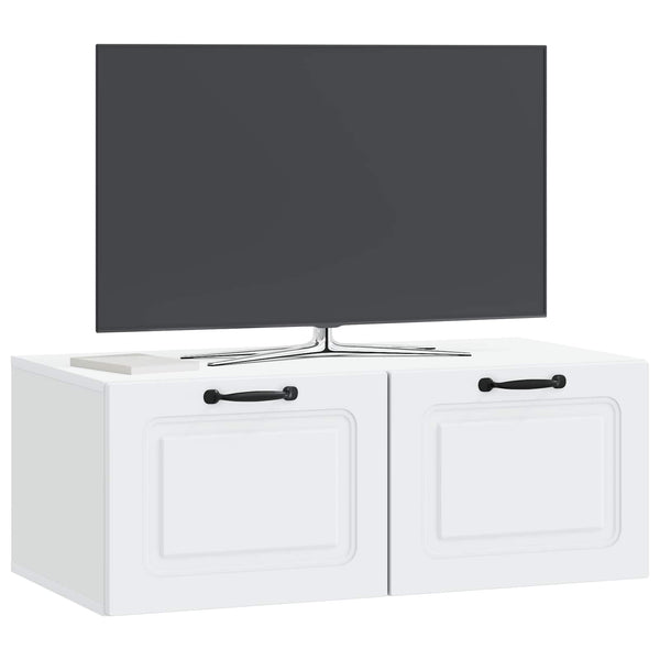 Seinälle asennettava TV-kaappi valkoinen 78,5 x 41 x 30 cm