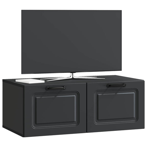 Seinälle asennettava TV-kaappi Musta 78,5 x 41 x 30 cm
