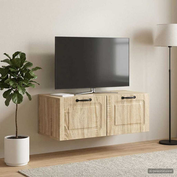 Seinälle asennettava TV-kaappi Sonoma-tammi 78,5 x 41 x 30 cm