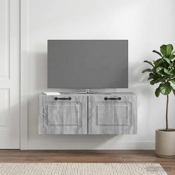 Seinälle asennettava TV-kaappi Harmaa sonoma 78,5 x 41 x 30 cm