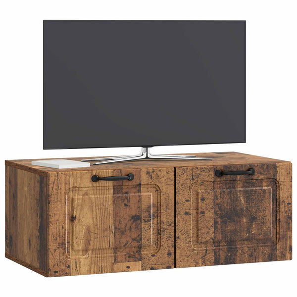 Seinälle asennettava TV-kaappi Vanha puu 78,5 x 41 x 30 cm
