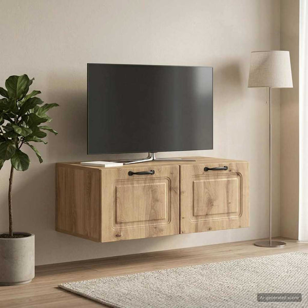 Seinälle asennettava TV-kaappi 78,5 x 41 x 30 cm Artisaanitammi