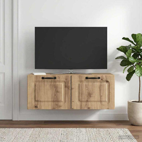 Seinälle asennettava TV-kaappi 78,5 x 41 x 30 cm Artisaanitammi