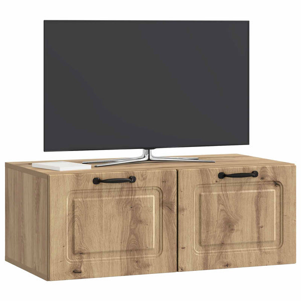 Seinälle asennettava TV-kaappi 78,5 x 41 x 30 cm Artisaanitammi