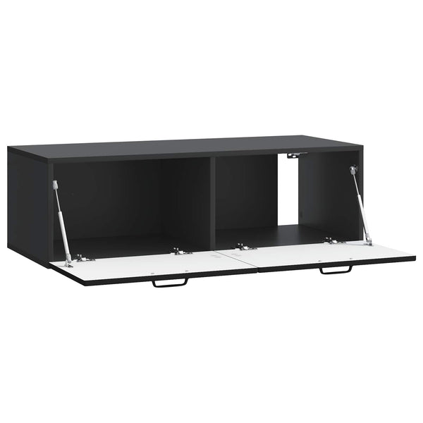 Seinälle asennettava TV-kaappi Musta 98 x 41 x 30 cm