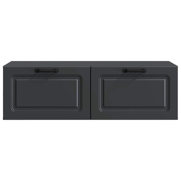 Seinälle asennettava TV-kaappi Musta 98 x 41 x 30 cm