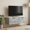 Seinälle asennettava TV-kaappi Betoninharmaa 98 x 41 x 30 cm