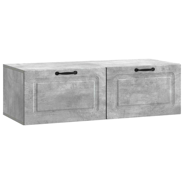 Seinälle asennettava TV-kaappi Betoninharmaa 98 x 41 x 30 cm