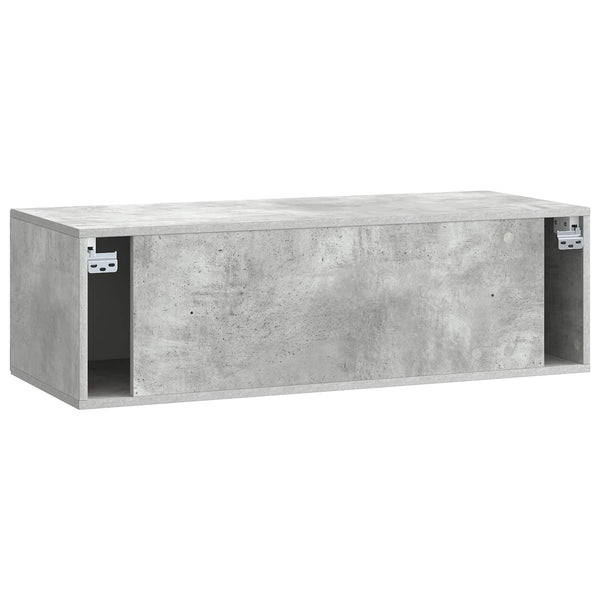 Seinälle asennettava TV-kaappi Betoninharmaa 98 x 41 x 30 cm