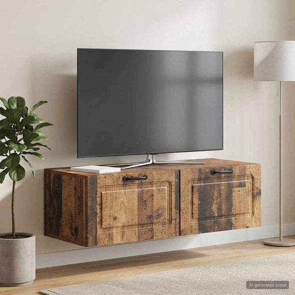 Seinälle asennettava TV-kaappi Vanha puu 98 x 41 x 30 cm