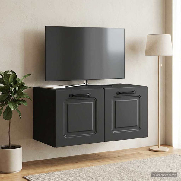 Seinälle asennettava TV-kaappi Musta 59,5 x 31 x 30 cm