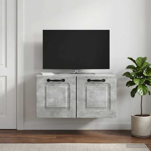 Seinälle asennettava TV-kaappi Betoninharmaa 59,5 x 31 x 30 cm
