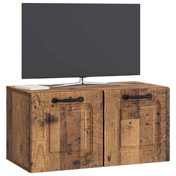 Seinälle asennettava TV-kaappi Vanha puu 59,5 x 31 x 30 cm