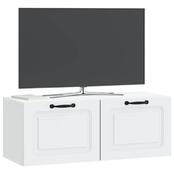 Seinälle asennettava TV-kaappi valkoinen 78,5 x 31 x 30 cm