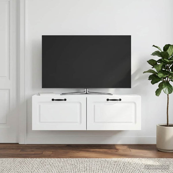 Seinälle asennettava TV-kaappi valkoinen 98 x 31 x 30 cm