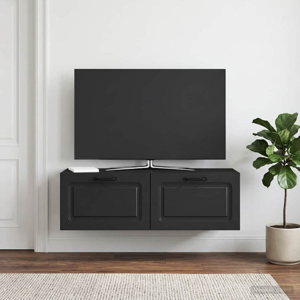 Seinälle asennettava TV-kaappi Musta 98 x 31 x 30 cm