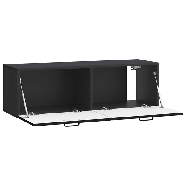 Seinälle asennettava TV-kaappi Musta 98 x 31 x 30 cm