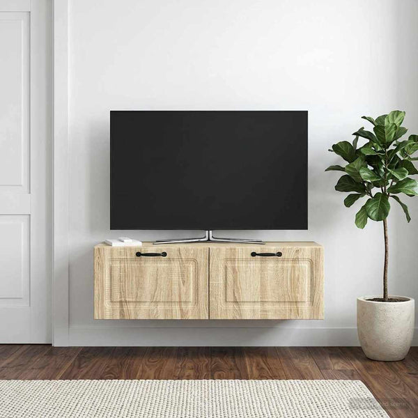 Seinälle asennettava TV-kaappi Sonoma-tammi 98 x 31 x 30 cm