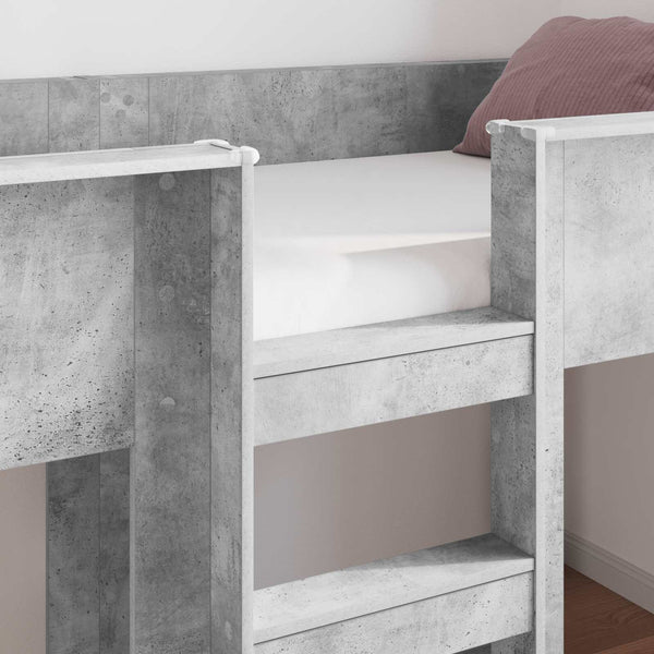Kerrossänky Lapset Betoni Harmaa 2FT6 Small Single Tekninen puu