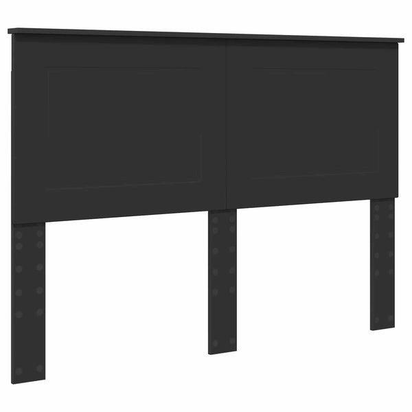 Sängyn runko päätyllä Musta 160 x 200 cm Massiivinen mänty