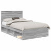 Sängyn runko Harmaa Sonoma 4FT6 Double Massiivinen mänty