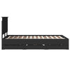 Sängyn runko päätyllä Musta 4FT Small Double Insinööripuuta