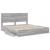 Säilytyssänky Harmaa Sonoma 6FT Super King Size Tekninen puu