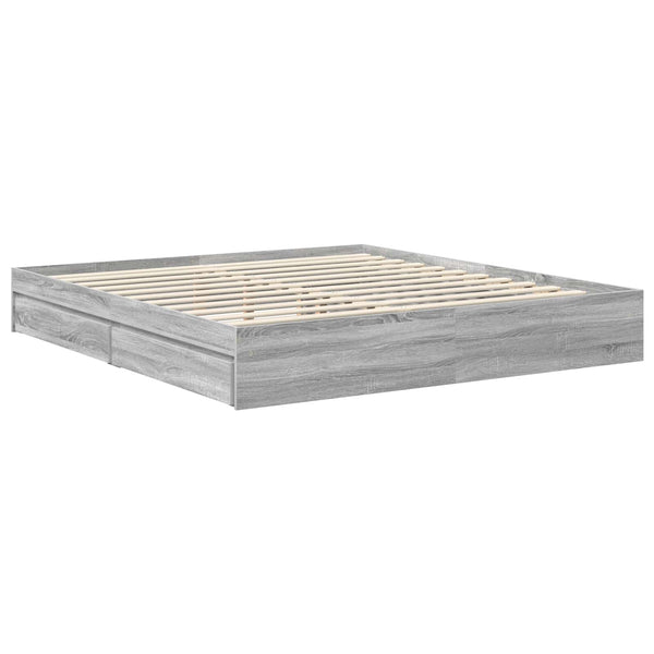 Säilytyssänky Harmaa Sonoma 6FT Super King Size Tekninen puu