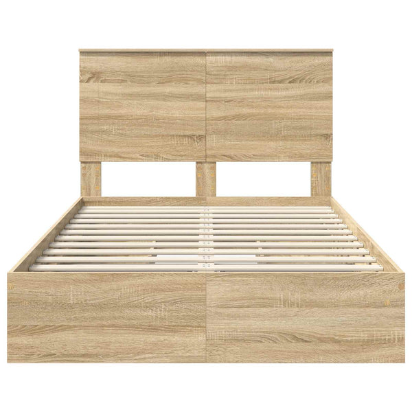 Säilytyssänky päätyllä Sonoman tammi 4FT6 Double Tekninen puu