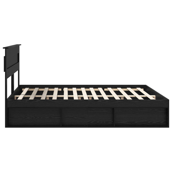 Sängyn runko Yksivärinen Musta 200 x 200 cm Massiivinen mänty