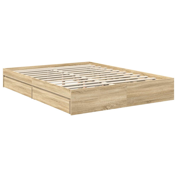 Säilytyssänky päätyllä Sonoman tammi 5FT King Size Tekninen puu