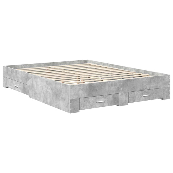 Sängyn runko päätyllä Betoni Harmaa 5FT King Size Tekninen puu